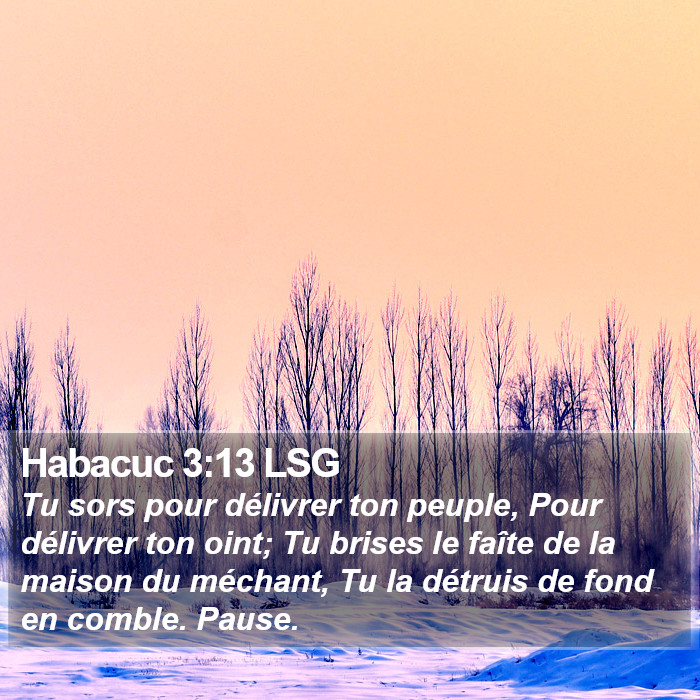 Habacuc 3:13 LSG Bible Study