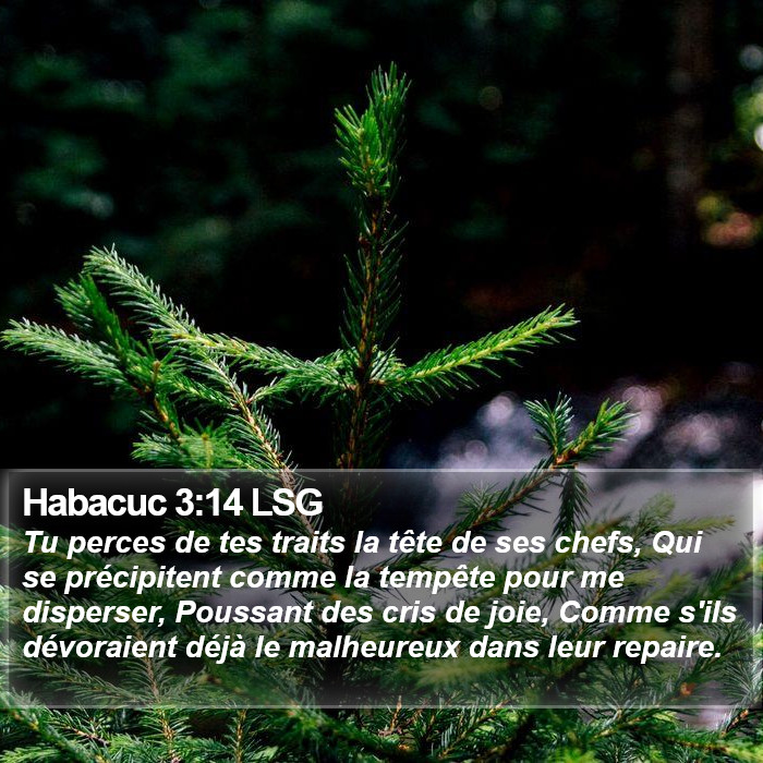 Habacuc 3:14 LSG Bible Study