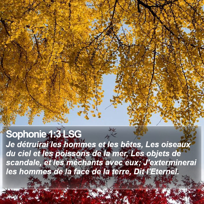 Sophonie 1:3 LSG Bible Study