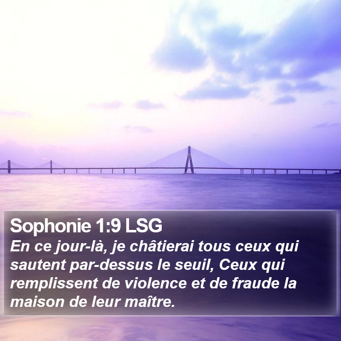 Sophonie 1:9 LSG Bible Study