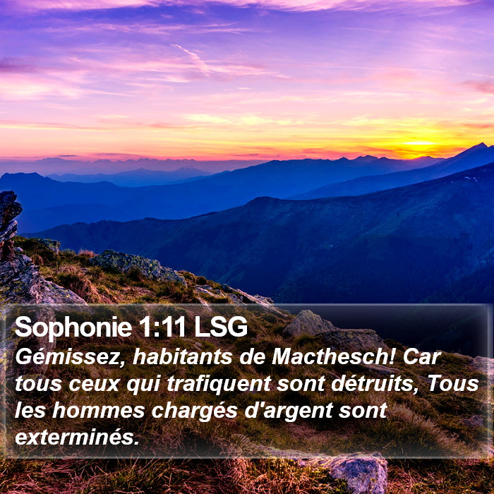 Sophonie 1:11 LSG Bible Study