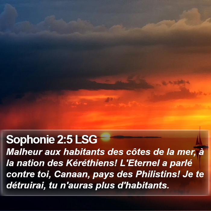 Sophonie 2:5 LSG Bible Study