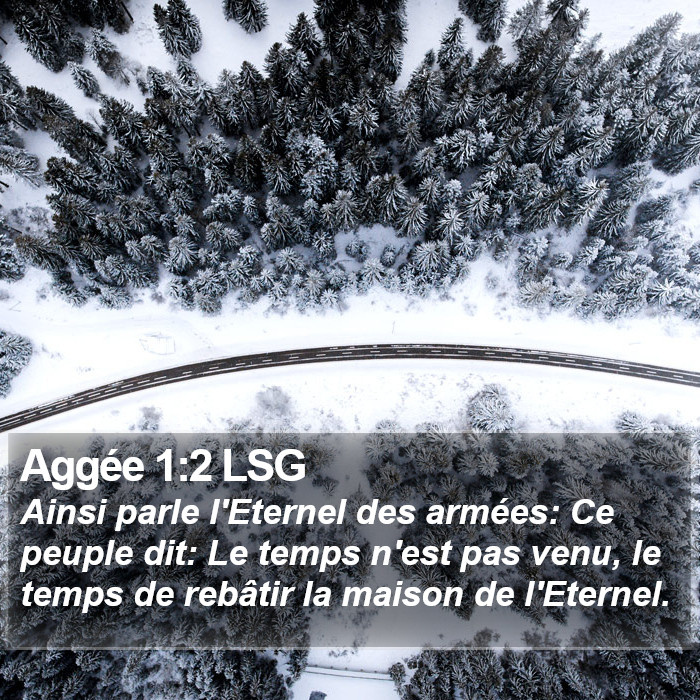 Aggée 1:2 LSG Bible Study