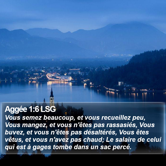 Aggée 1:6 LSG Bible Study