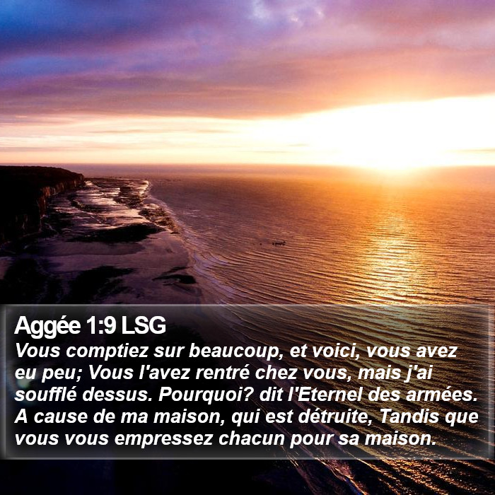 Aggée 1:9 LSG Bible Study