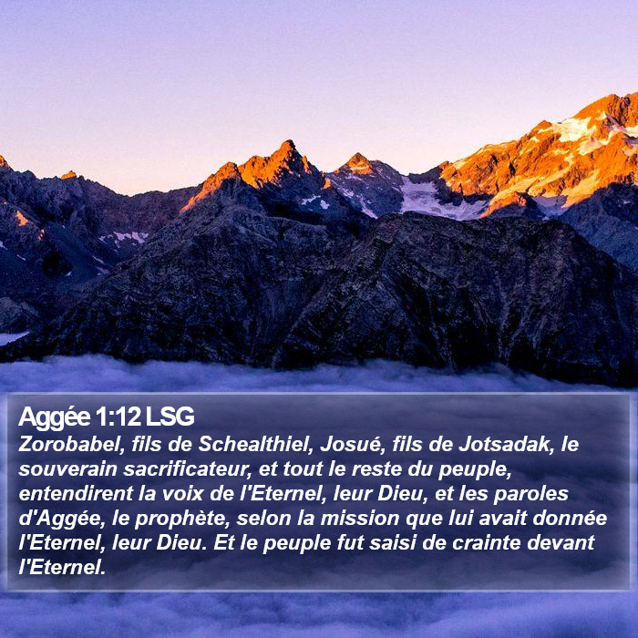 Aggée 1:12 LSG Bible Study