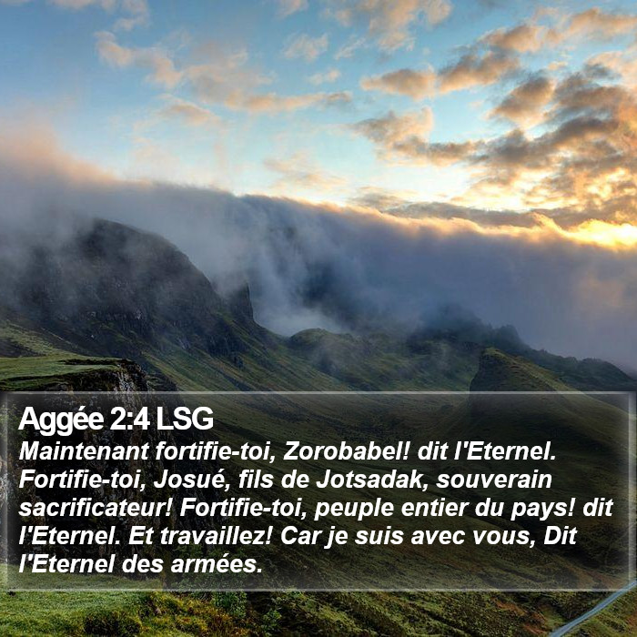 Aggée 2:4 LSG Bible Study