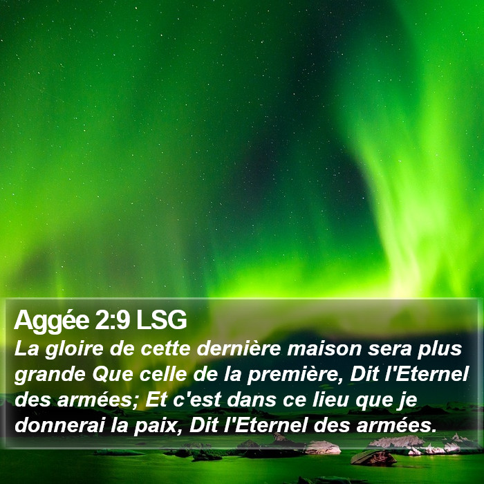 Aggée 2:9 LSG Bible Study