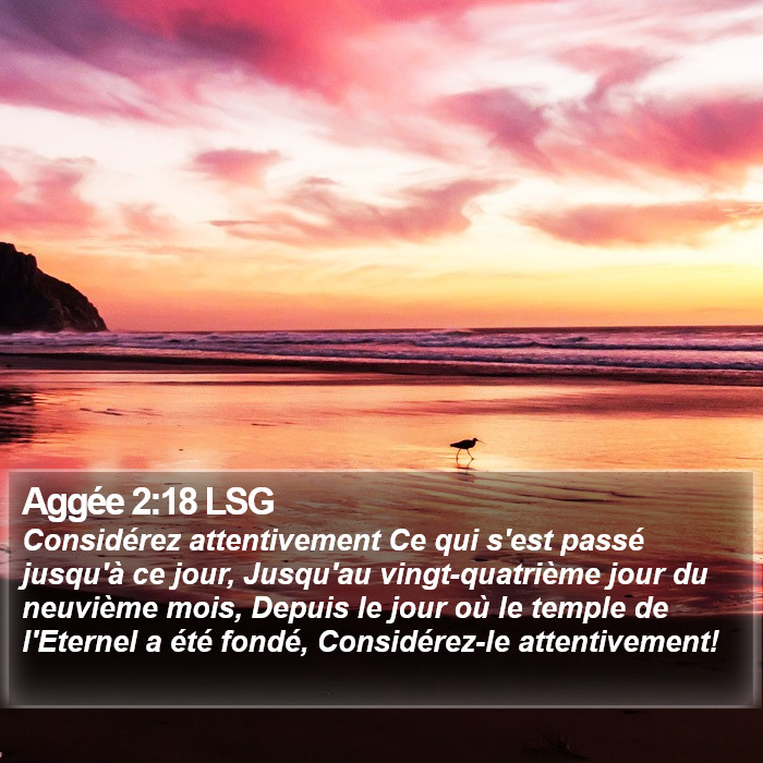 Aggée 2:18 LSG Bible Study