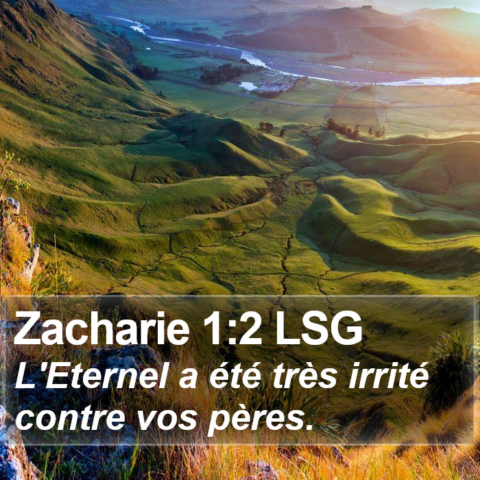 Zacharie 1:2 LSG Bible Study