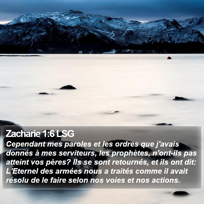 Zacharie 1:6 LSG Bible Study