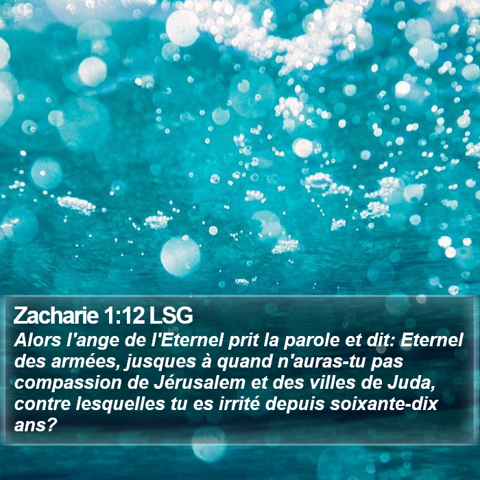 Zacharie 1:12 LSG Bible Study