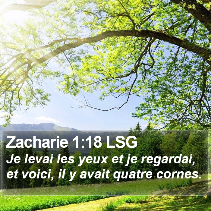 Zacharie 1:18 LSG Bible Study