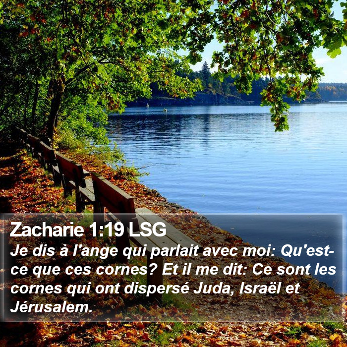 Zacharie 1:19 LSG Bible Study