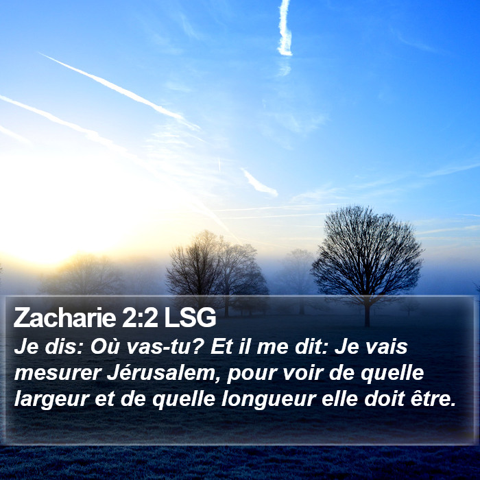 Zacharie 2:2 LSG Bible Study