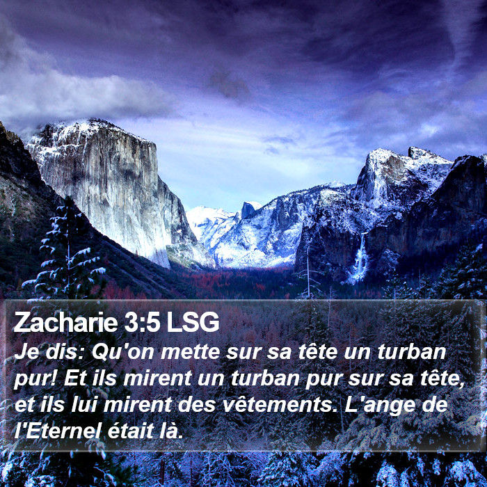 Zacharie 3:5 LSG Bible Study