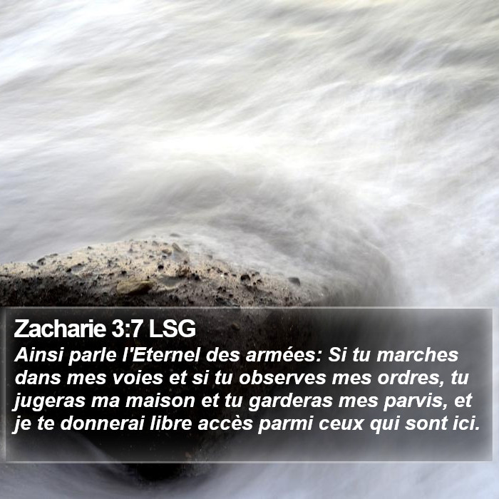 Zacharie 3:7 LSG Bible Study