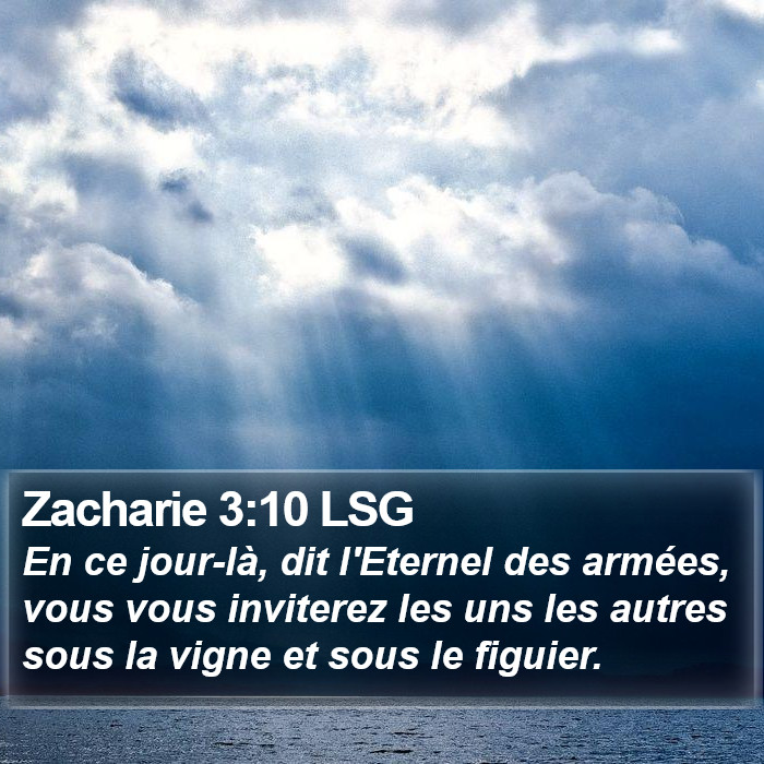 Zacharie 3:10 LSG Bible Study