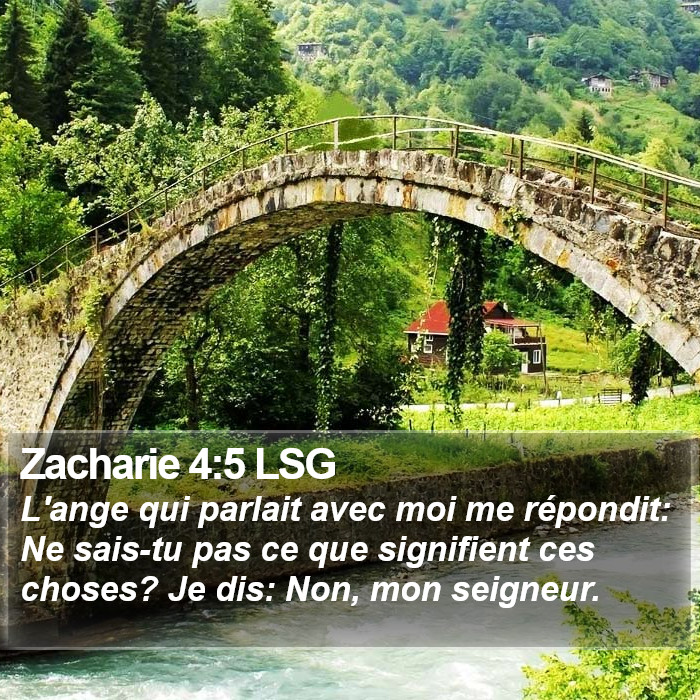 Zacharie 4:5 LSG Bible Study