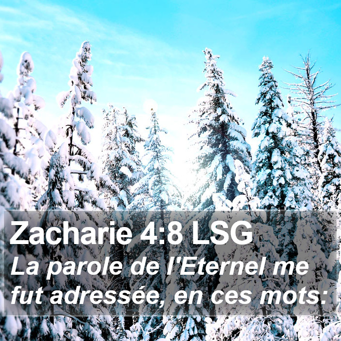 Zacharie 4:8 LSG Bible Study