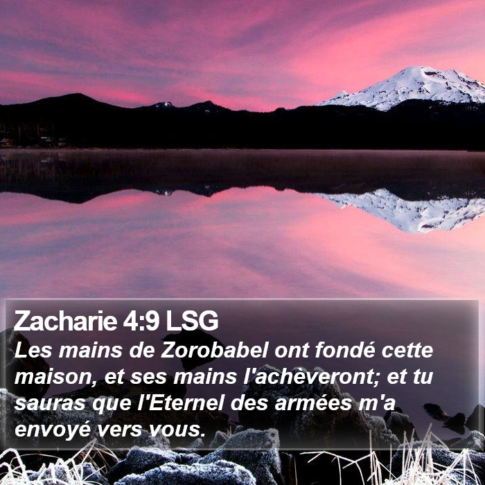 Zacharie 4:9 LSG Bible Study