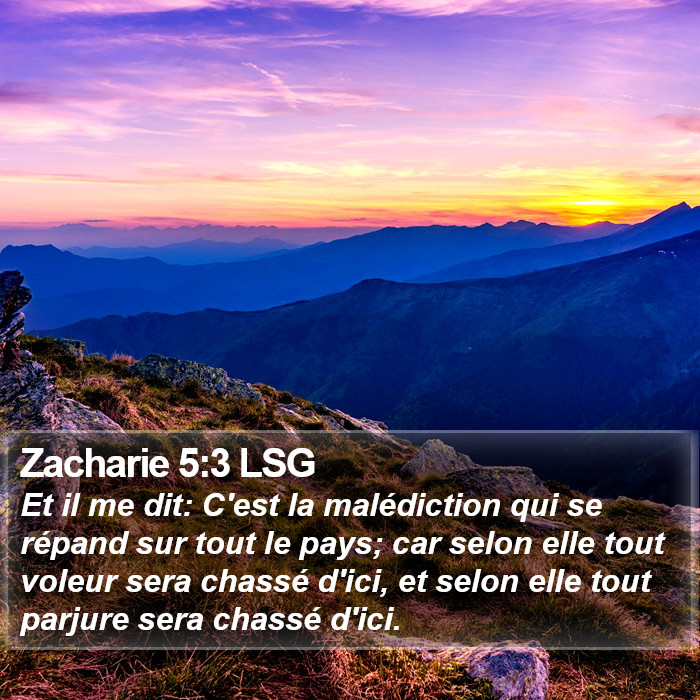 Zacharie 5:3 LSG Bible Study
