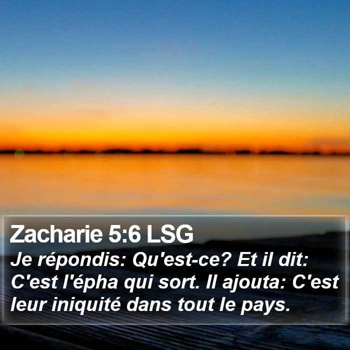 Zacharie 5:6 LSG Bible Study