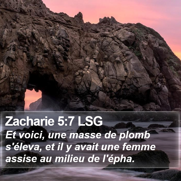 Zacharie 5:7 LSG Bible Study