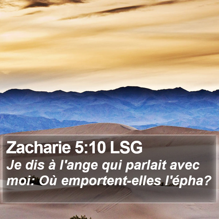 Zacharie 5:10 LSG Bible Study