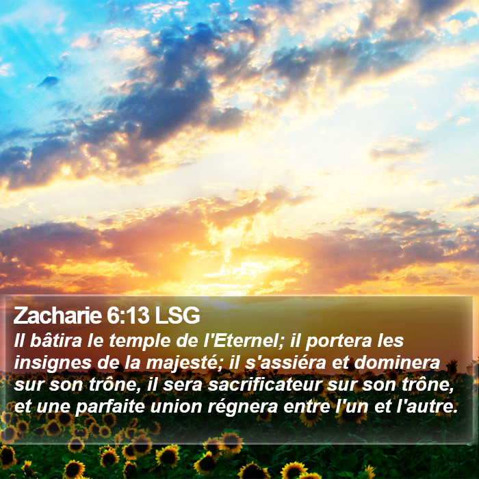 Zacharie 6:13 LSG Bible Study