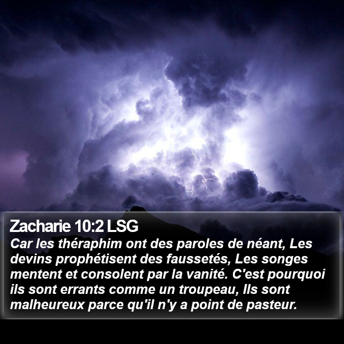 Zacharie 10:2 LSG Bible Study