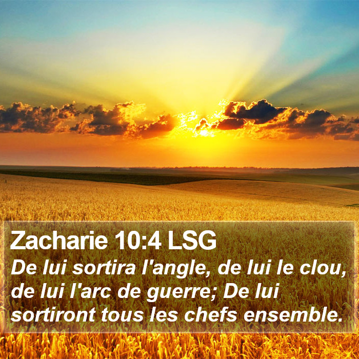 Zacharie 10:4 LSG Bible Study