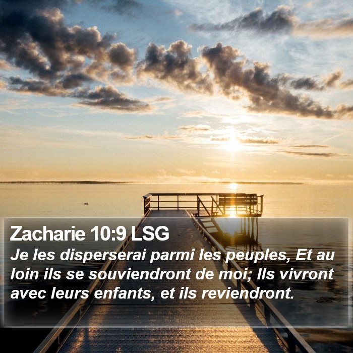 Zacharie 10:9 LSG Bible Study