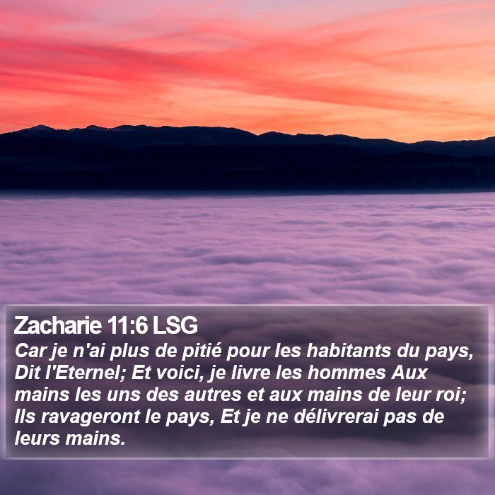 Zacharie 11:6 LSG Bible Study