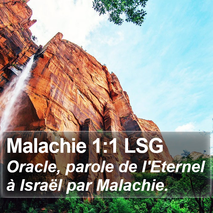 Malachie 1:1 LSG Bible Study