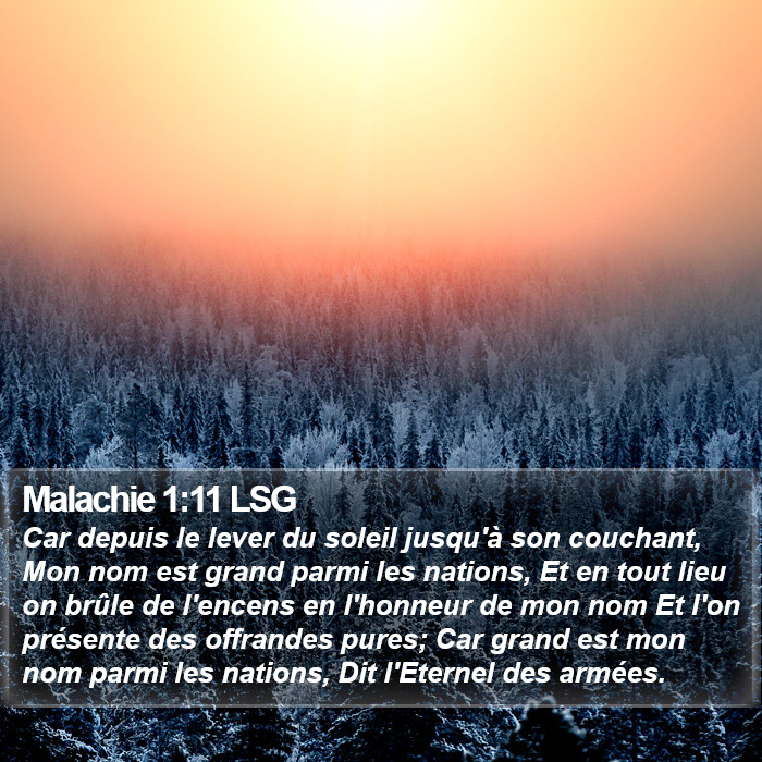 Malachie 1:11 LSG Bible Study