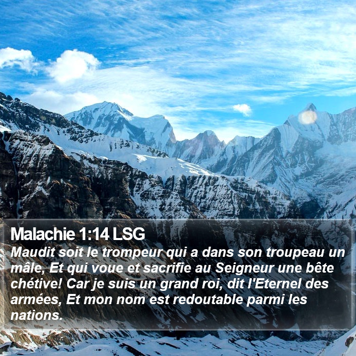 Malachie 1:14 LSG Bible Study