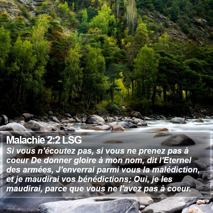 Malachie 2:2 LSG Bible Study