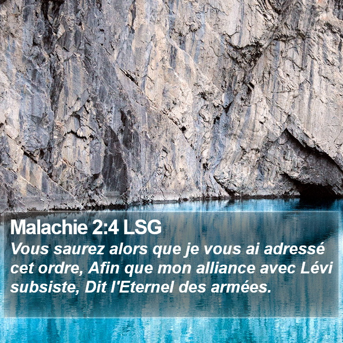 Malachie 2:4 LSG Bible Study