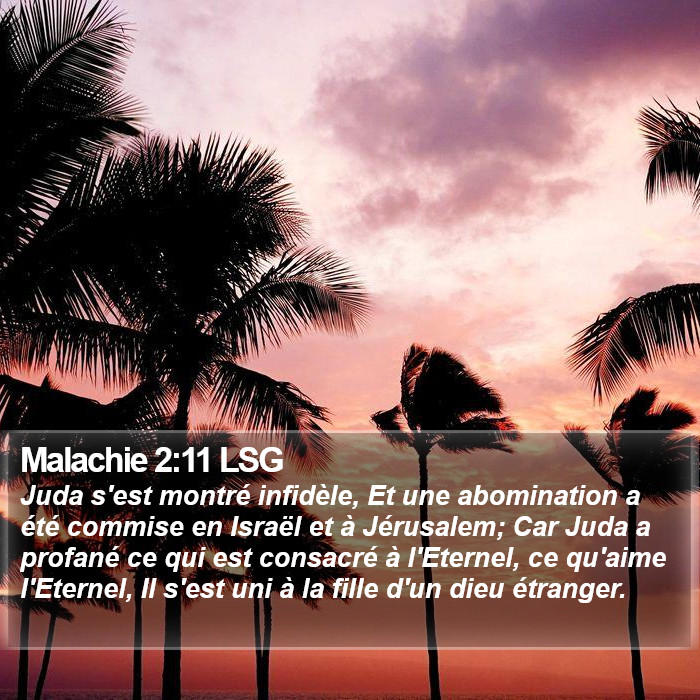 Malachie 2:11 LSG Bible Study