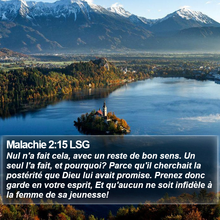 Malachie 2:15 LSG Bible Study