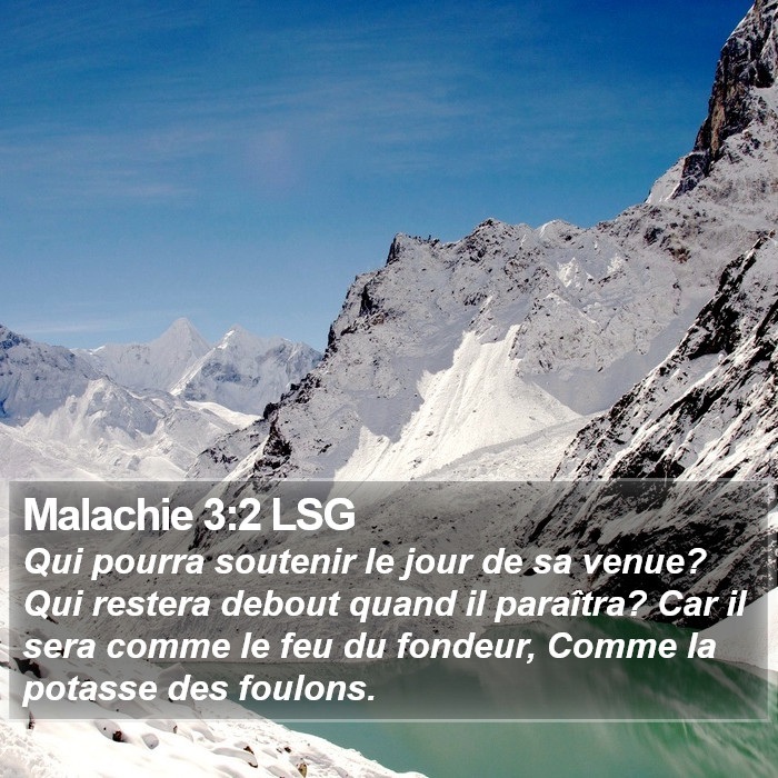 Malachie 3:2 LSG Bible Study