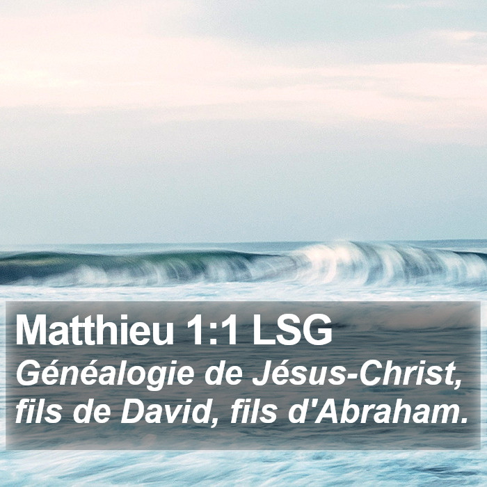 Matthieu 1:1 LSG Bible Study