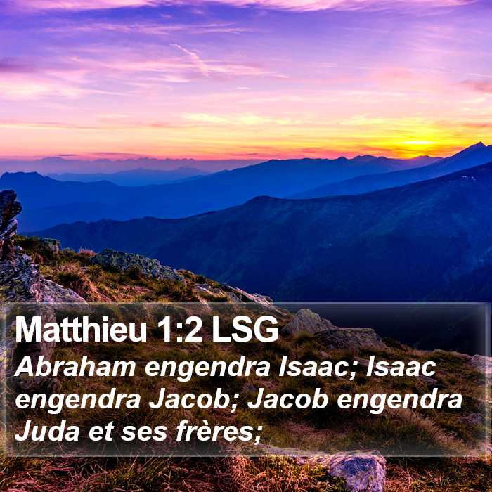 Matthieu 1:2 LSG Bible Study