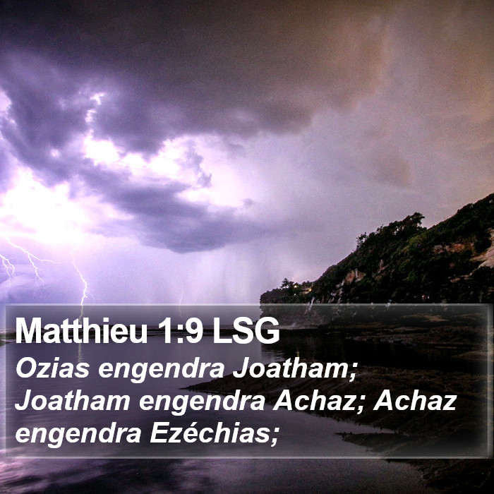 Matthieu 1:9 LSG Bible Study