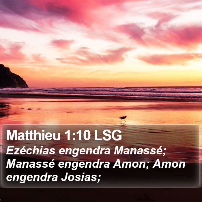 Matthieu 1:10 LSG Bible Study