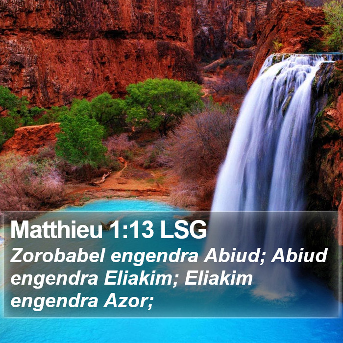 Matthieu 1:13 LSG Bible Study