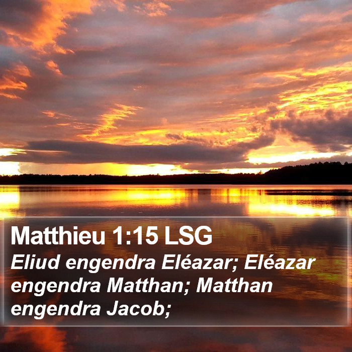 Matthieu 1:15 LSG Bible Study