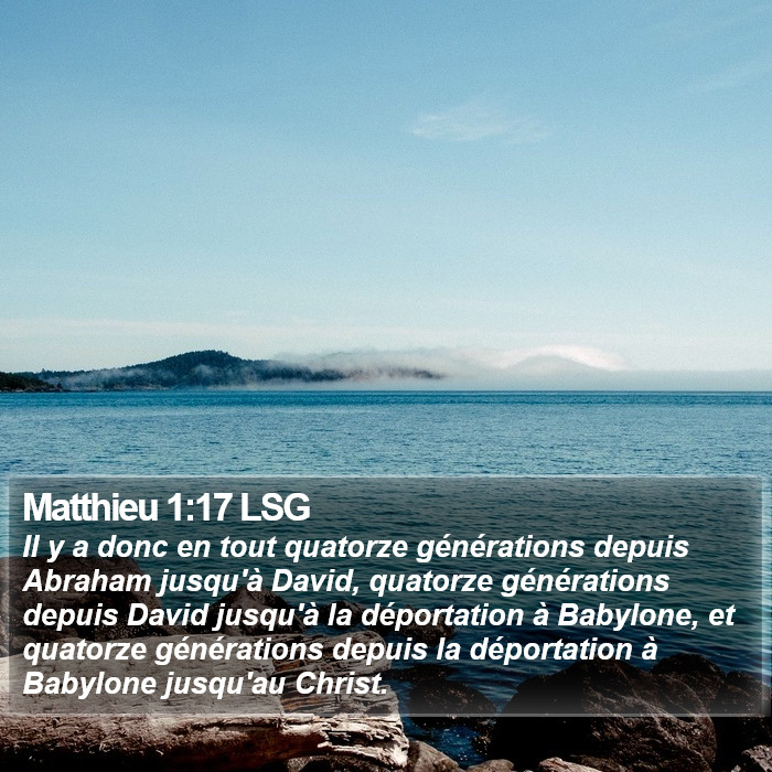 Matthieu 1:17 LSG Bible Study