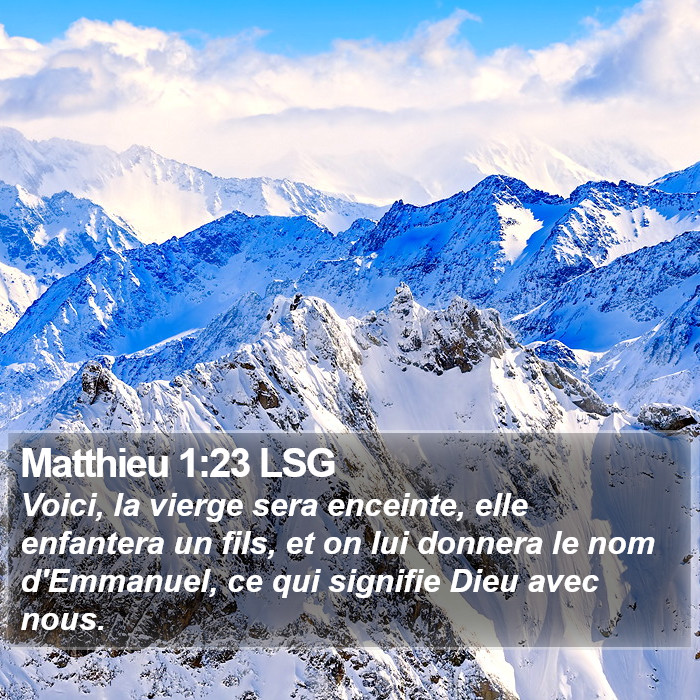 Matthieu 1:23 LSG Bible Study